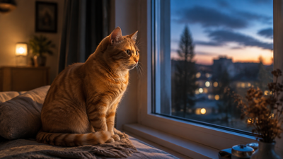Por qué maúlla su gato por la noche