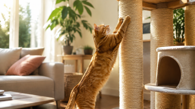 Soluciones para los arañazos del gato al afilarse las uñas