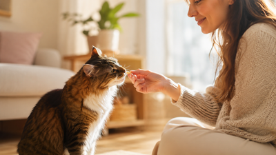 Cómo dar un comprimido a un gato que se resiste