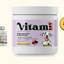 Nuevo envase de Articulaciones y Movilidad Vitamii para perros: bote anterior a la izquierda y nuevo bote grande en el centro
